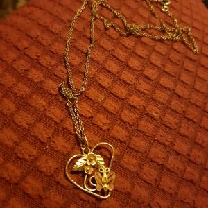 Heart Shape 14kt gf necklace